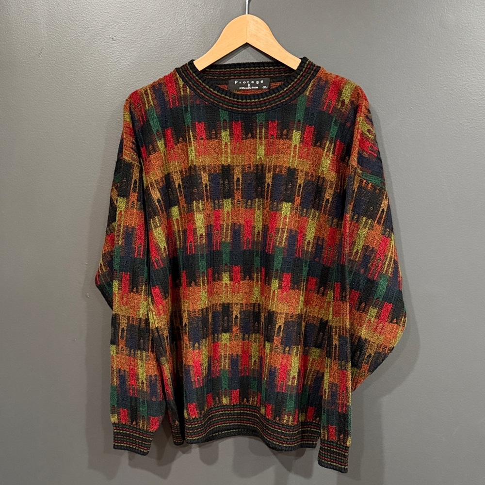 Protégé Multicolor Patterned Crewneck Sweater - image 1